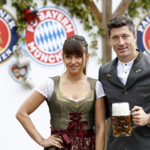 Robert Lewandowski and his wife Anna Lewandowska