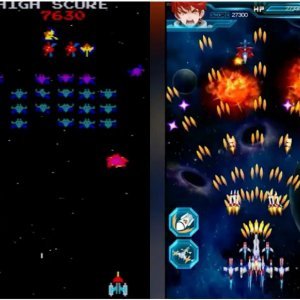 Galaxian (1979.) i Galaga Revenge (2018.)