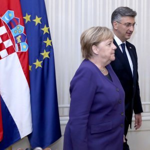 Angela Merkel i Andrej Plenković u Banskim dvorima