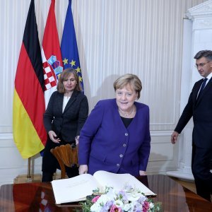 Angela Merkel i Andrej Plenković u Banskim dvorima