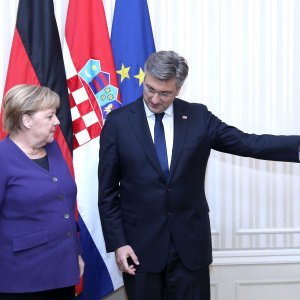 Angela Merkel i Andrej Plenković u Banskim dvorima