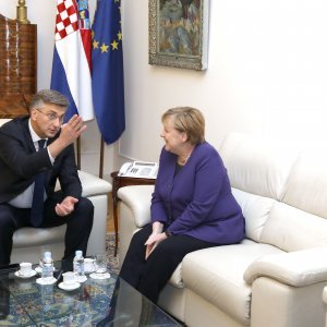 Angela Merkel i Andrej Plenković u Banskim dvorima