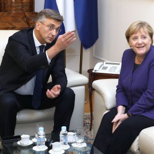 Angela Merkel i Andrej Plenković u Banskim dvorima
