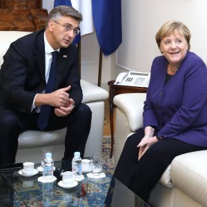 Angela Merkel i Andrej Plenković u Banskim dvorima