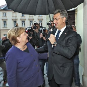 Angela Merkel i Andrej Plenković u Banskim dvorima