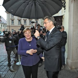 Angela Merkel i Andrej Plenković u Banskim dvorima