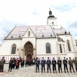 Zagreb: Svečano obilježavanje Dana državnosti na Trgu svetog Marka