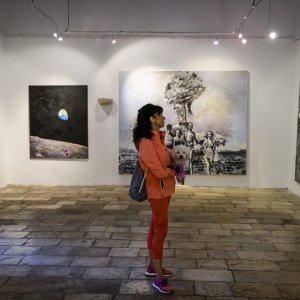 Otvorenje izložbe slikara Bojana Šumonje u Galeriji Sv. Krševan