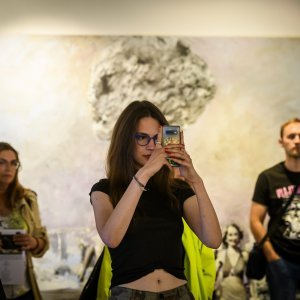 Otvorenje izložbe slikara Bojana Šumonje u Galeriji Sv. Krševan