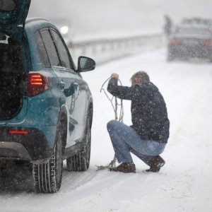 Snijeg na autocesti A1