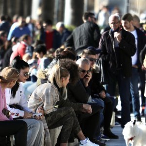 Gužva na splitskoj rivi u jeku epidemije koronavirusa