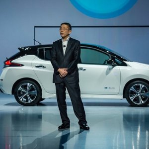Hiroto Saikawa, CEO Nissana, na svjetskoj premijeri nove generacije LEAF-a 2017.