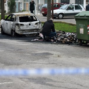 Požar kontejnera za smeće u Zadru