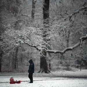 Prvi ovogodišnji snijeg zabijelio je Maksimir