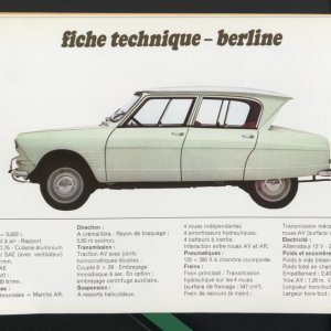 Citroën Ami 6 Berline: brošura