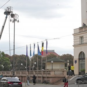 Snimanje TV serije 'Agent Hamilton' na balkonu hotela Esplanade