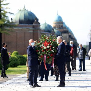 Polaganje vijenaca na Mirogoju povodom Dana oslobođenja Zagreba