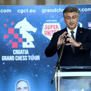 Andrej Plenković u NSK otvorio šahovski turnir Croatia Grand Chess Tour