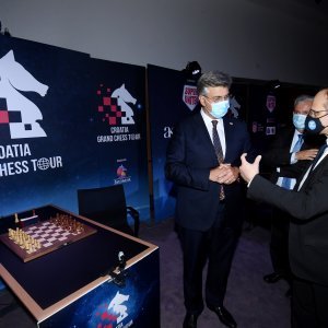 Andrej Plenković u NSK otvorio šahovski turnir Croatia Grand Chess Tour