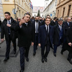 Plenković i Macron u šetnji Gornjim gradom