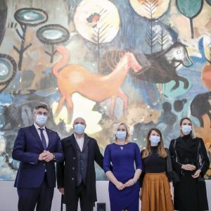 Andrej Plenković posjetio HDLU i izložbu Slavka Kopača