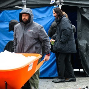 Keanu Reeves na setu filma 'John Wick 4'