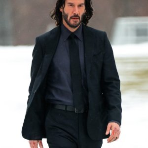 Keanu Reeves na setu filma 'John Wick 4'