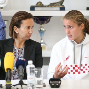 Iva Majoli i Tara Wurth na konferenciji teniske reprezentacije