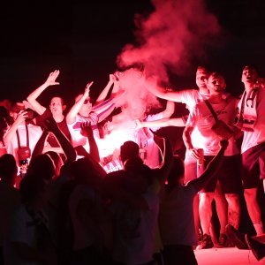 Slavlje na Rivi nakon pobjede Hajduka
