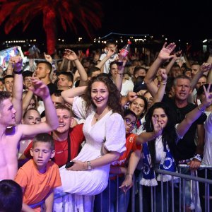 Slavlje na Rivi nakon pobjede Hajduka