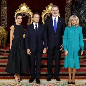 Kraljica Letizia, Emanuel Macron, kralj Filipe, Brigitte Macron