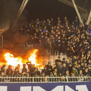 Hajduk - Dinamo, požar