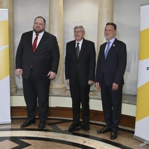 Ruslan Stefančuk, Željko Reiner i Gordan Jandroković