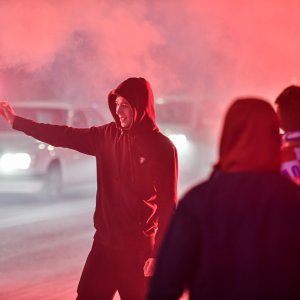 Slavlje nakon utakmice na ulicama