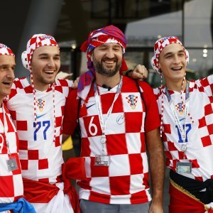 Navijači na utakmici Hrvatska - Brazil