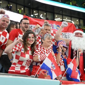 Navijači na utakmici Hrvatska - Brazil