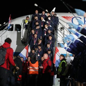 Dolazak Vatrenih na zagrebački aerodrom