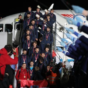 Dolazak Vatrenih na zagrebački aerodrom