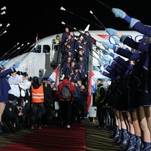 Dolazak Vatrenih na zagrebački aerodrom