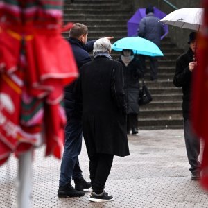 Ćiro Blažević sa sinom Miroslavom prošetao centrom Zagreba