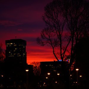 Zalazak sunca nad Zagrebom