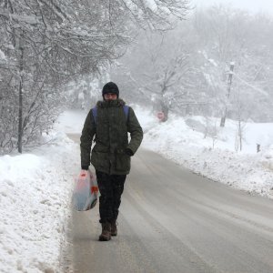 Novi snijeg kod Plitvičkih jezera