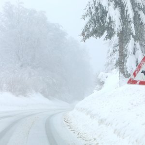 Novi snijeg kod Plitvičkih jezera