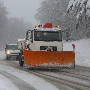 Novi snijeg kod Plitvičkih jezera