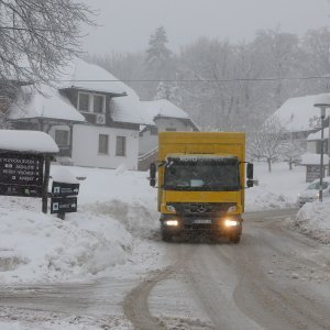 Novi snijeg kod Plitvičkih jezera