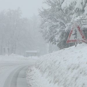 Novi snijeg kod Plitvičkih jezera