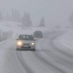 Novi snijeg kod Plitvičkih jezera