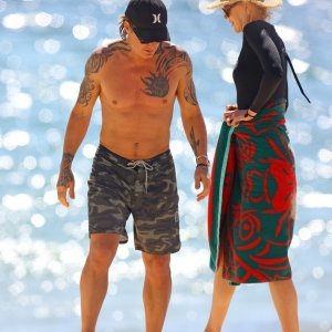 Nicole Kidman i Keith Urban na plaži