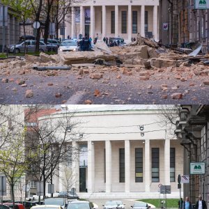 Lokacije Zagreba nakon potresa i danas, nakon tri godine