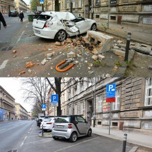 Lokacije Zagreba nakon potresa i danas, nakon tri godine